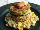 Crab Cakes with Corn Puree