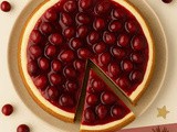 Božična cheesecake torta s cimetom in brusnicami