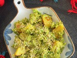 Pan roasted spiced aloo in avocado