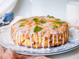 Peach Cobbler Pound Cake with Cream Cheese