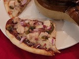 Bbq chicken flatbread with leftover French onion soup