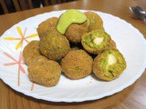 Golden Air-Fried Broccoli Cheese Poppers with a Cool Mint Crema
