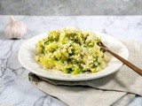 Broccoli risotto with lemon and thyme