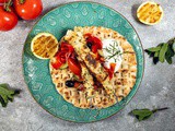 Greek chicken kabobs with mint and lemon