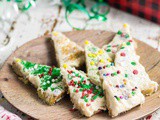 Vanilla Christmas Tree Brownies
