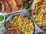 Crispy Harissa Chicken with Cabbage and Chickpeas