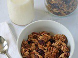 Pecan-Orange Granola with Dried Cranberries